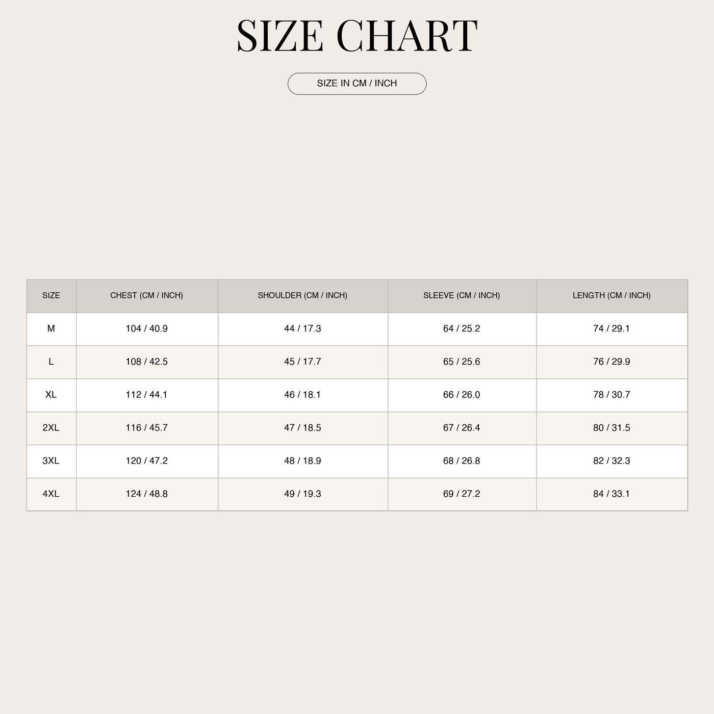 Men's Polished V-Neck Sweater – Button Closure and Slim Tailoring size chart