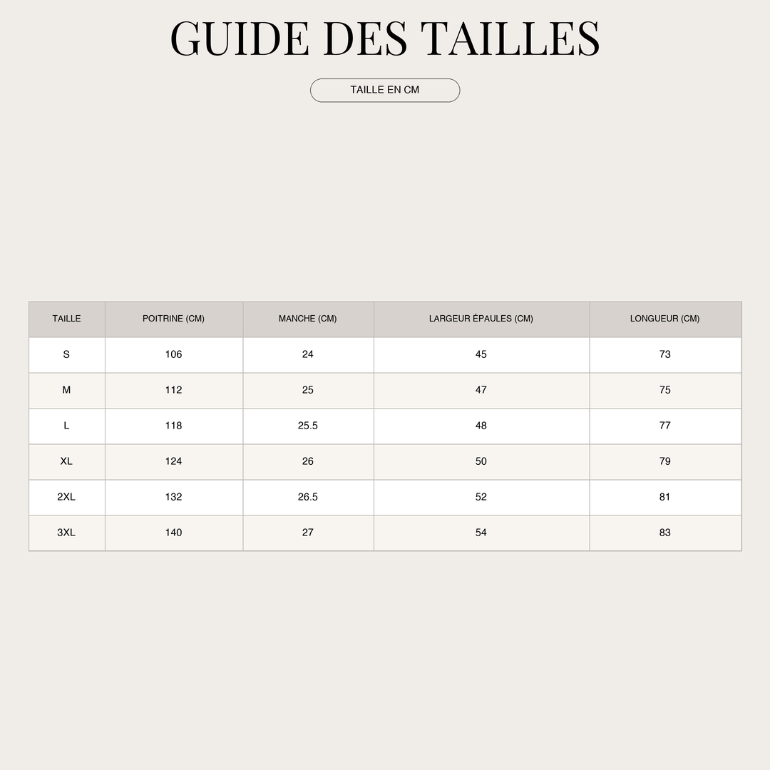 Polo pour Homme – Col en V stylé et Confort au quotidien size chart