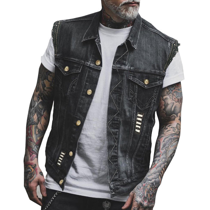 Men_s_Rugged_Fabric_Vest_Distinctive_style_sleeveless_cut_2