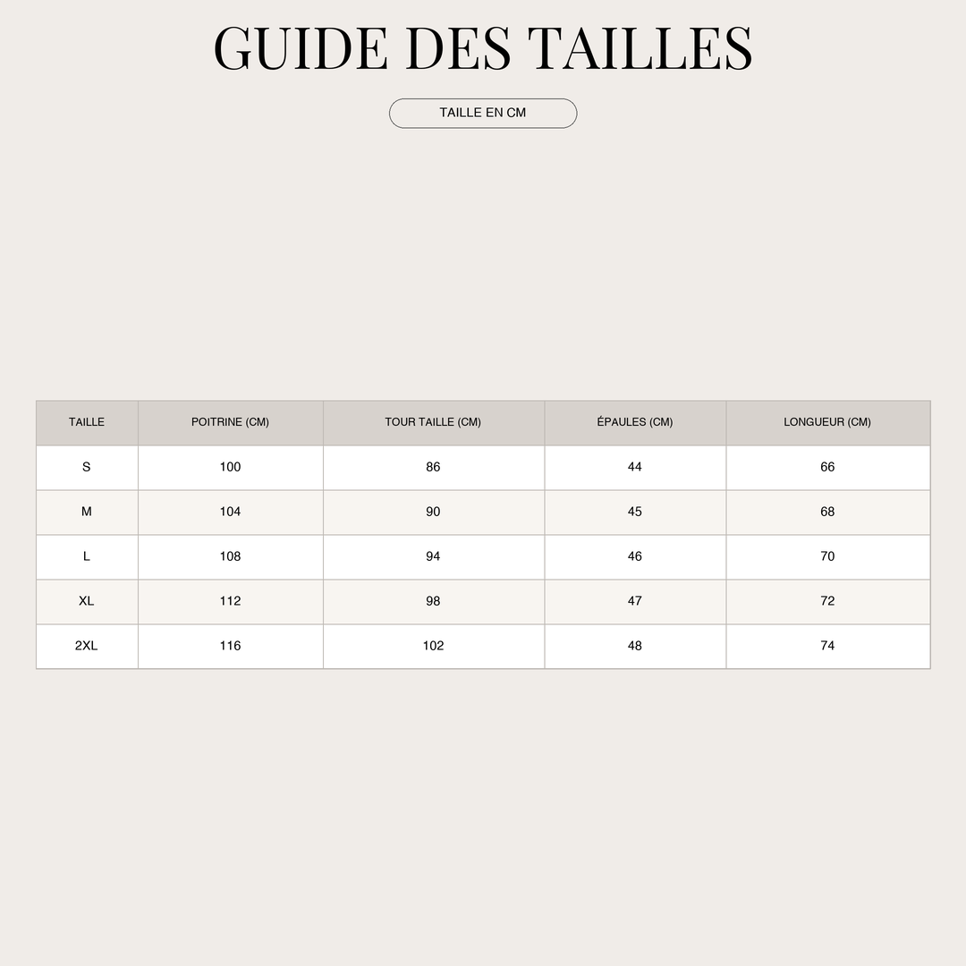 Veste d'été imperméable pour Homme – Style raffiné et protection size chart