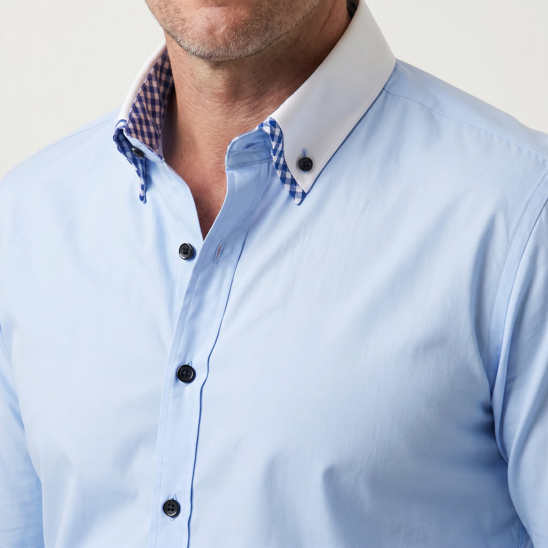 Mens_Button_Down_Cotton_Shirt_Contrast_Gingham_Collar_2