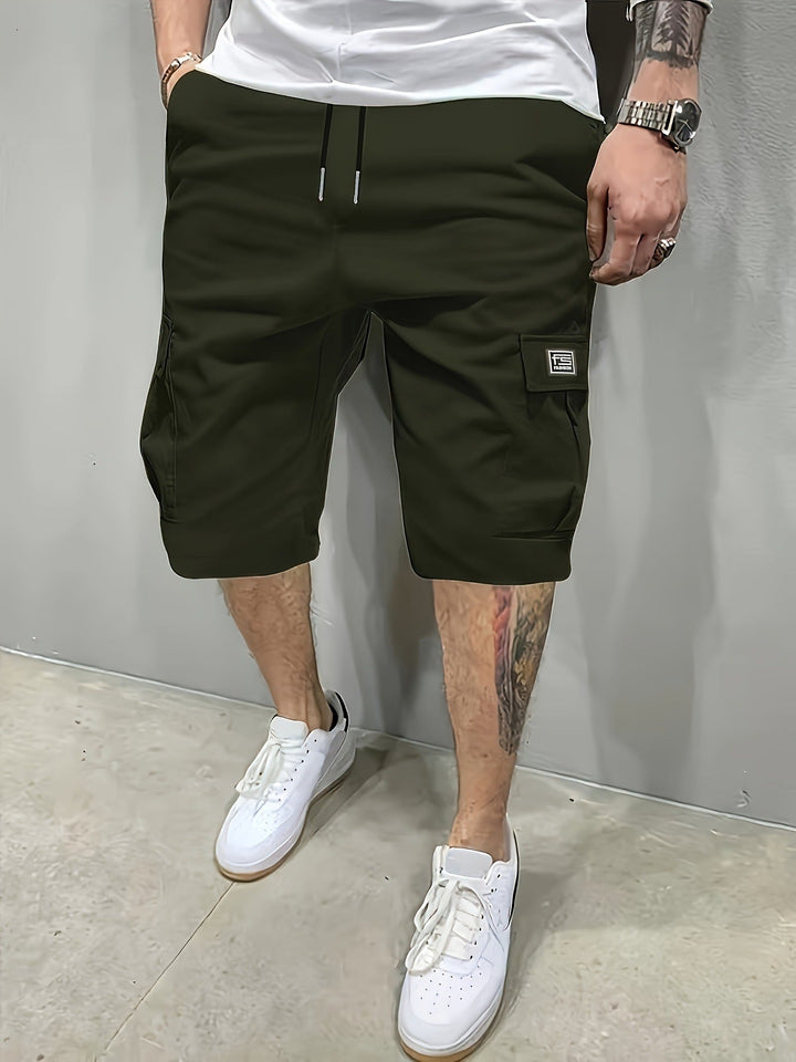 Mens_Cargo_Shorts_Drawstring_Waist_with_Side_Pockets_2