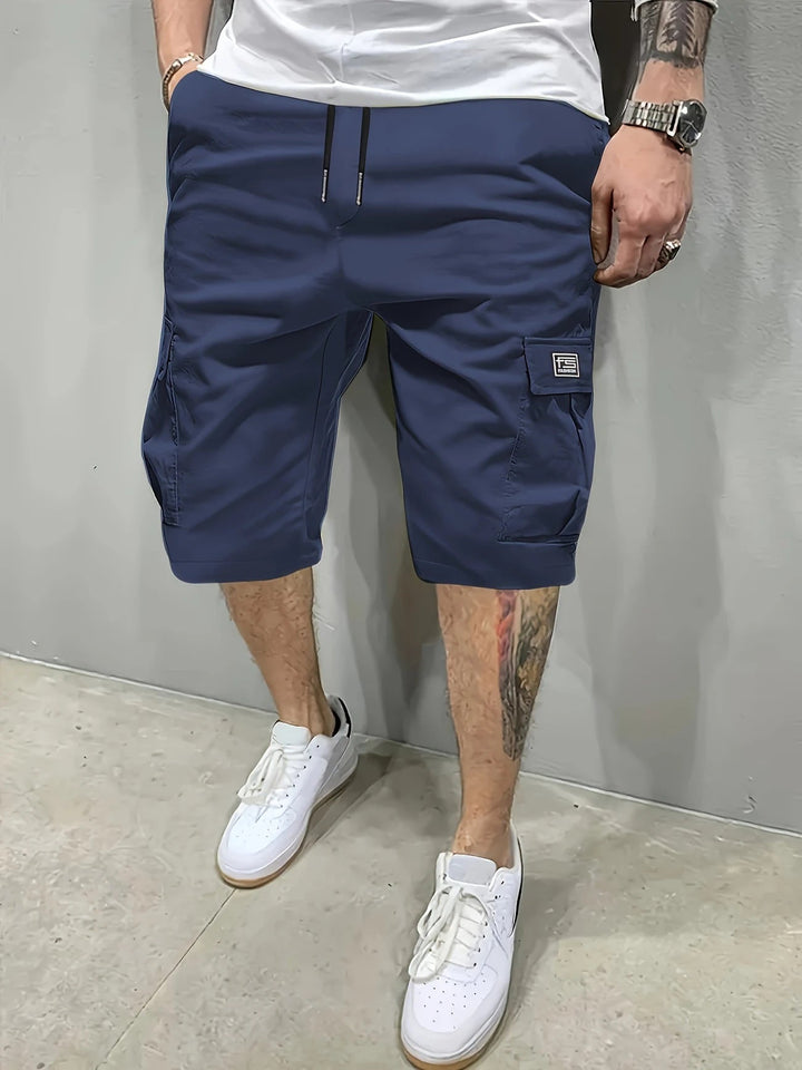 Mens_Cargo_Shorts_Drawstring_Waist_with_Side_Pockets_3