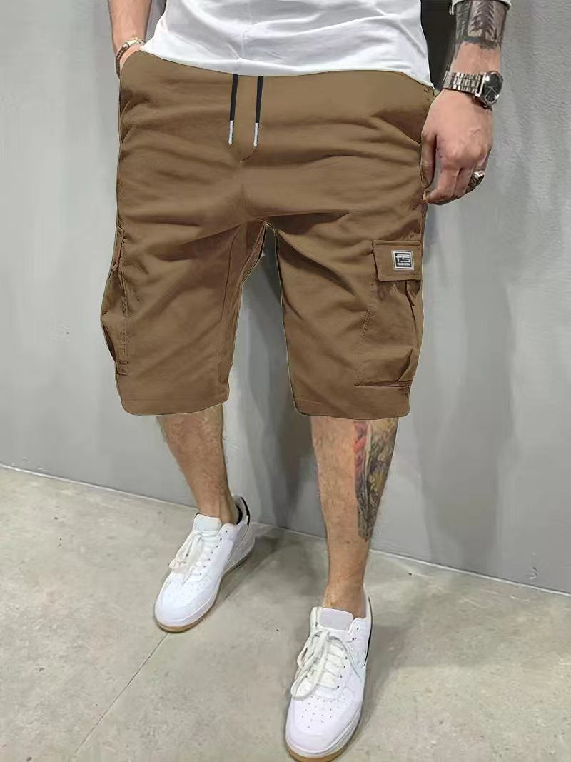 Mens_Cargo_Shorts_Drawstring_Waist_with_Side_Pockets_4
