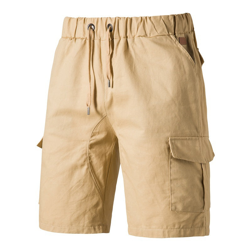 Mens_Cargo_Shorts_Elastic_Waistband_with_Multiple_Pockets_3
