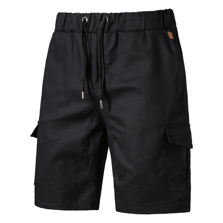 Mens_Cargo_Shorts_Elastic_Waistband_with_Multiple_Pockets_4