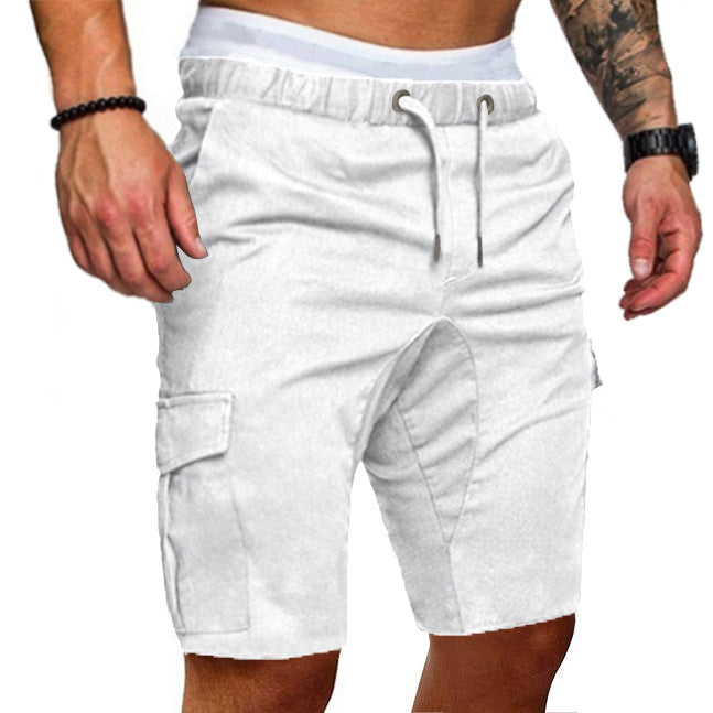 Mens_Cargo_Shorts_Elastic_Waistband_with_Multiple_Pockets_6