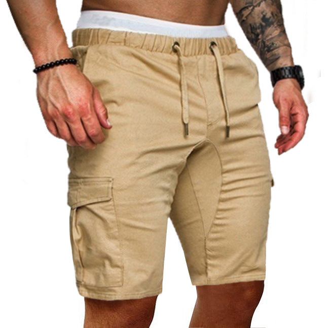 Mens_Cargo_Shorts_Elastic_Waistband_with_Multiple_Pockets_7