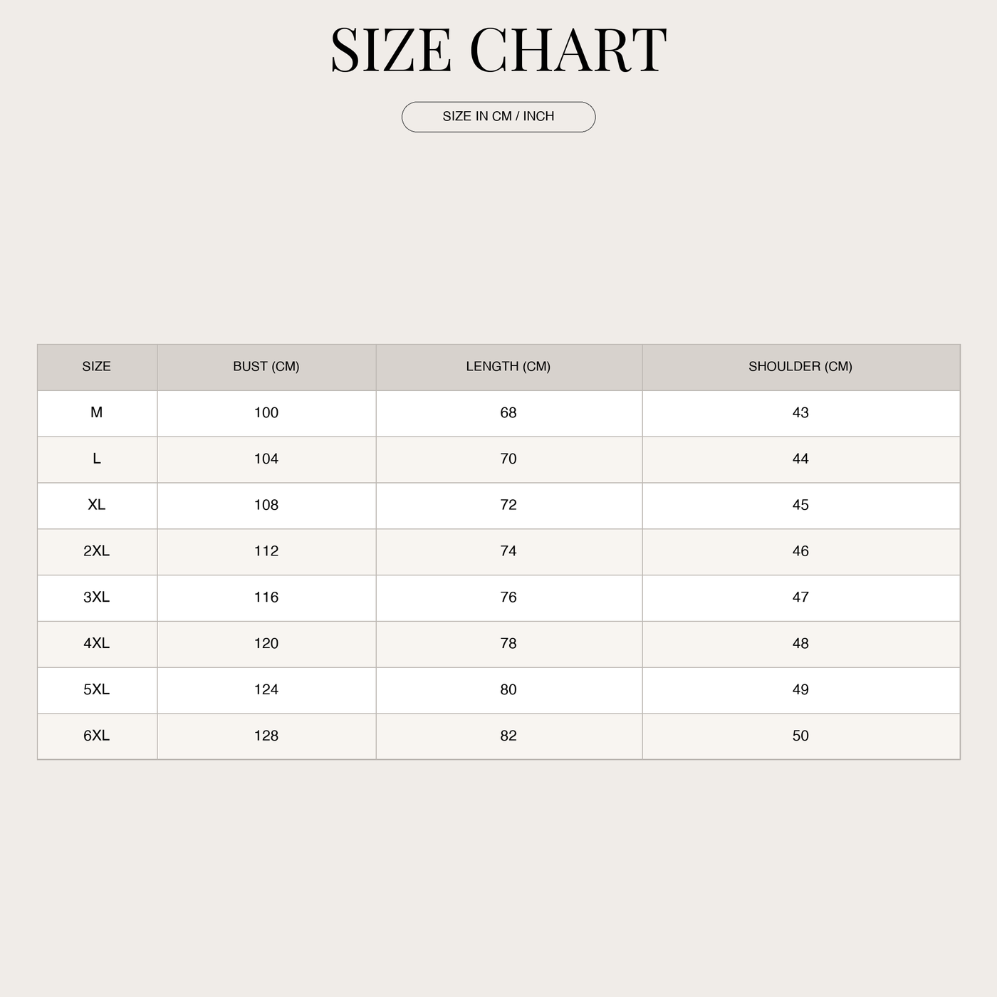 Men's Cargo Vest – Breathable and Ultra-Functional size chart