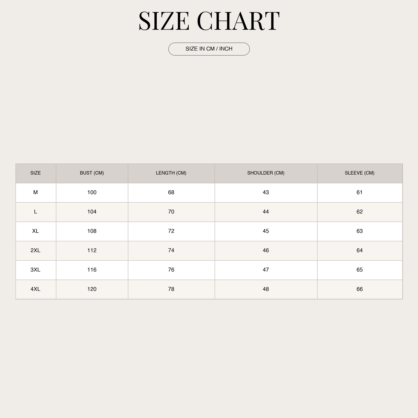 Men's Modern Pullover – With Refined Hem and Soft Fabric size chart