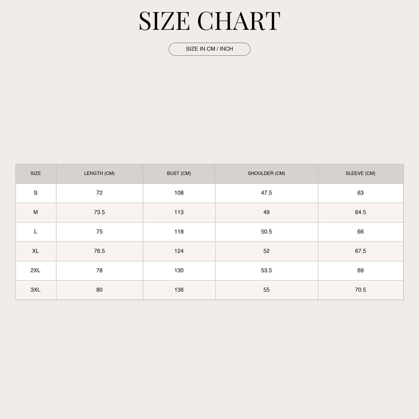 Men's Casual Cotton-Linen Shirt – Long Sleeves and a Smart Design size chart
