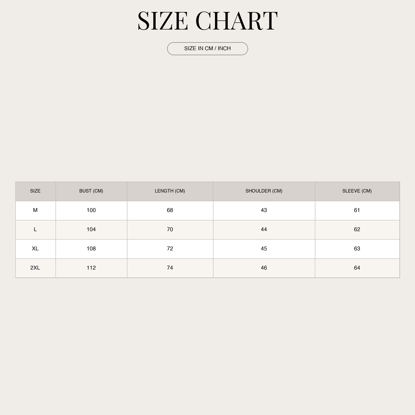 Men's Casual Knit Sweater – Comfortable with Soft Feel size chart
