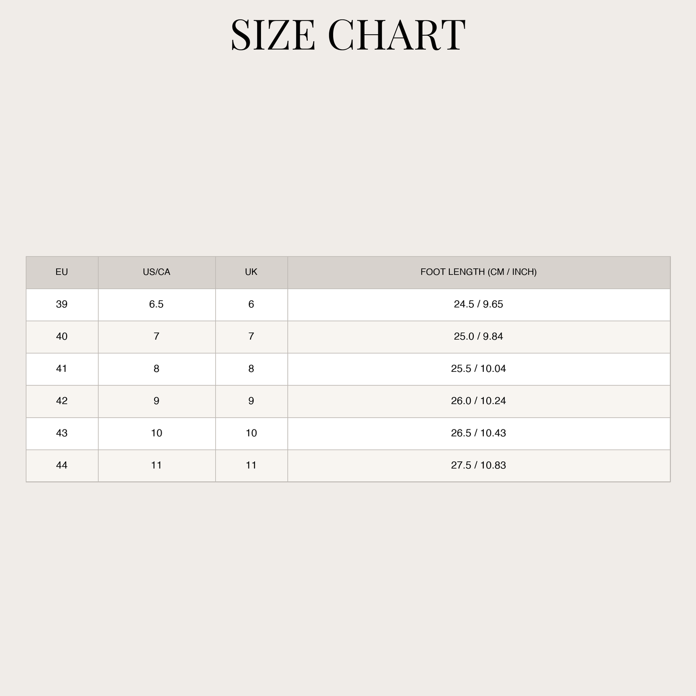 Men's Casual Lace-Up High-Top Canvas Platform Sneaker – Round Toe size chart