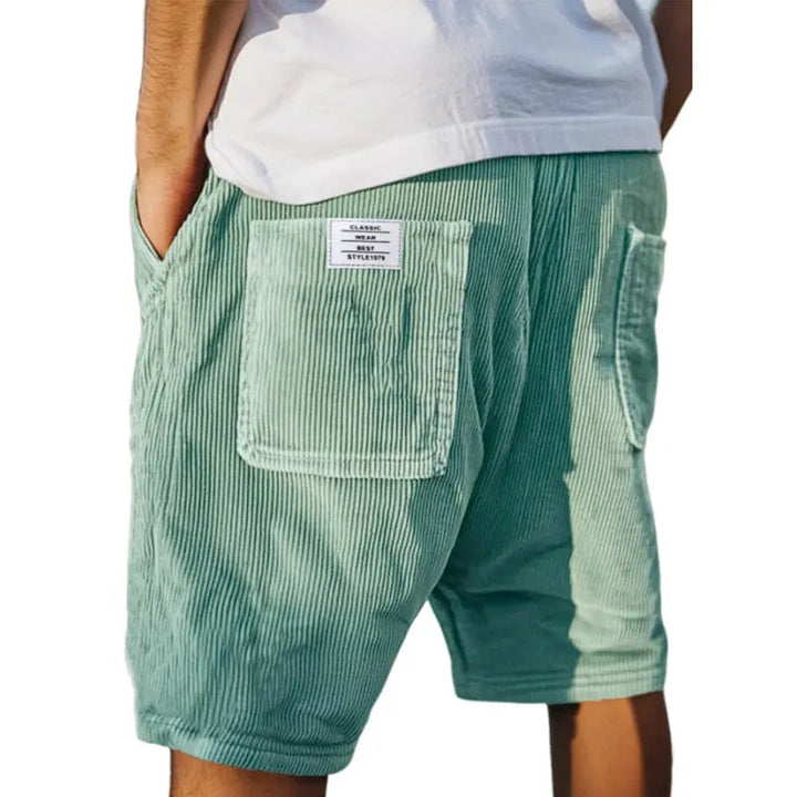 Mens_Casual_Shorts_Elastic_Waist_with_Corduroy_Texture_4