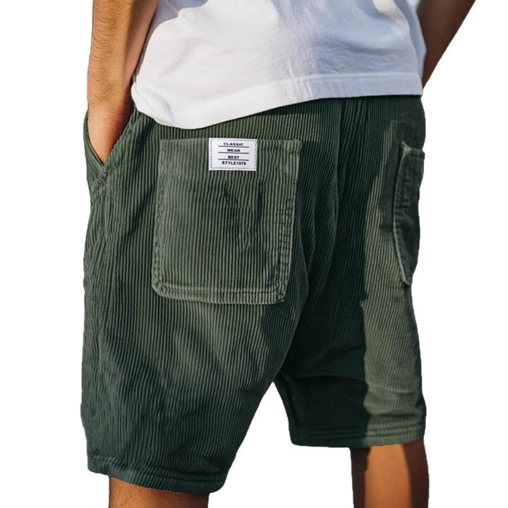 Mens_Casual_Shorts_Elastic_Waist_with_Corduroy_Texture_6