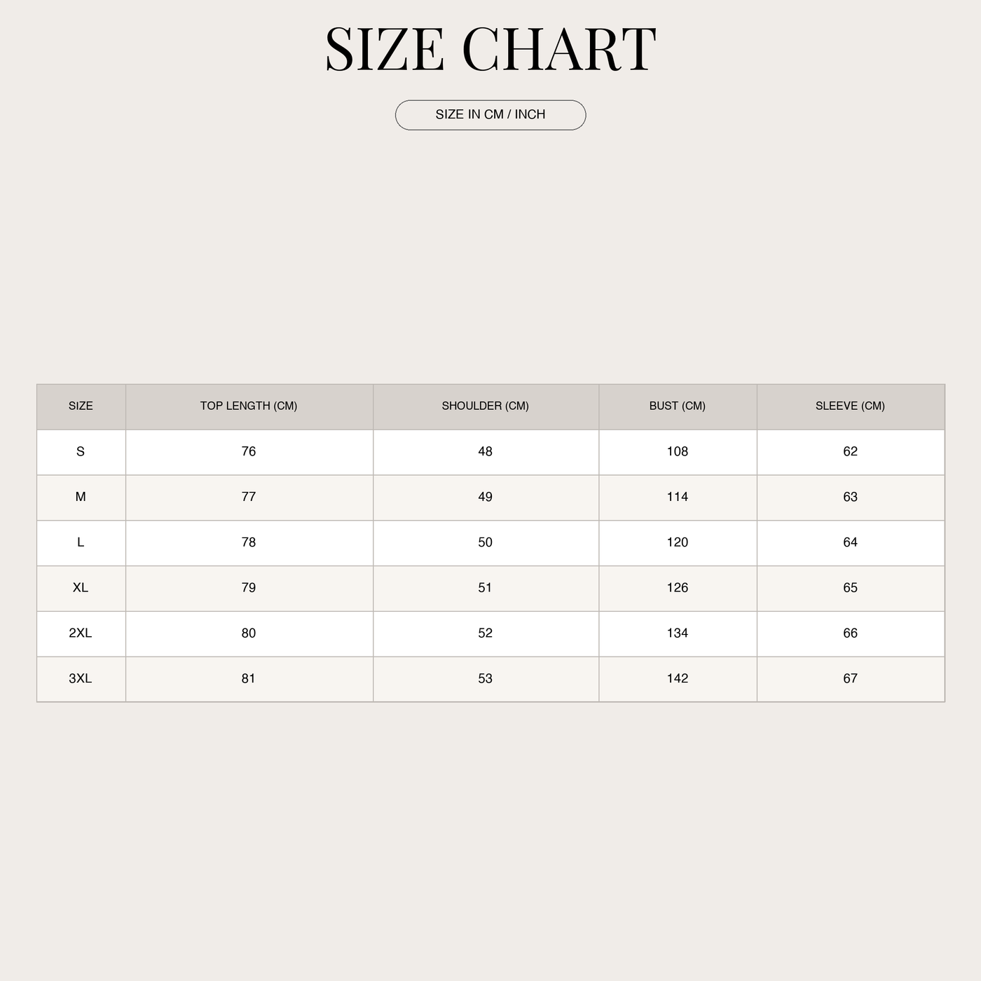 Men's Classic Cotton-Linen Shirt – Lightweight and Breathable size chart