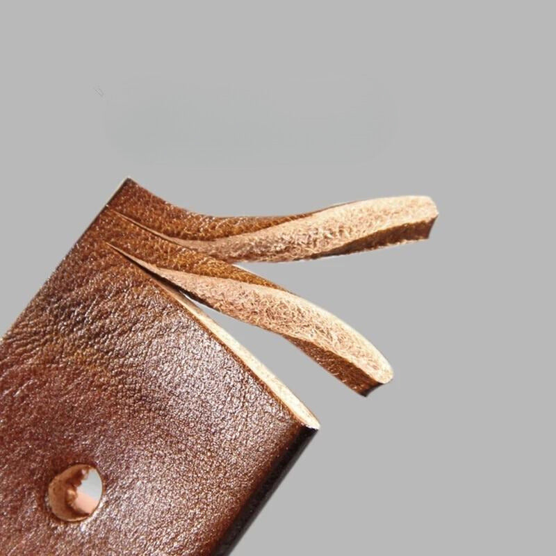 Men's Classic Leather Belt – With Brass Buckle 8