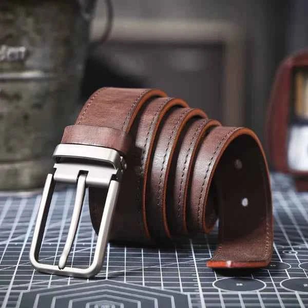 Men's Classic Leather Belt – With a Modern Buckle for Diverse Combinations and Various Occasions 11