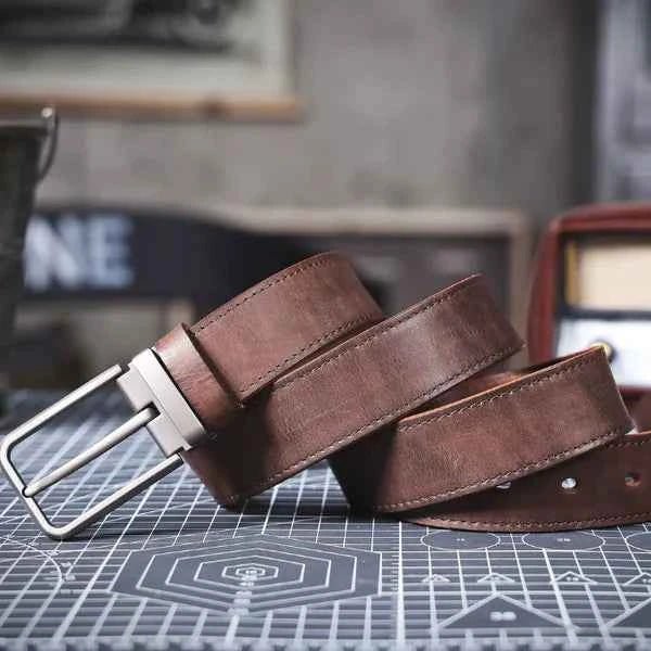Men's Classic Leather Belt – With a Modern Buckle for Diverse Combinations and Various Occasions 15