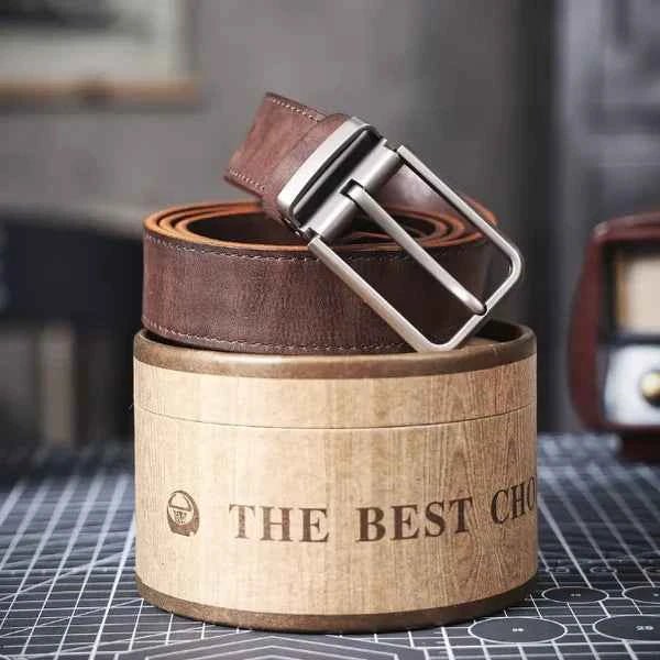 Men's Classic Leather Belt – With a Modern Buckle for Diverse Combinations and Various Occasions 16
