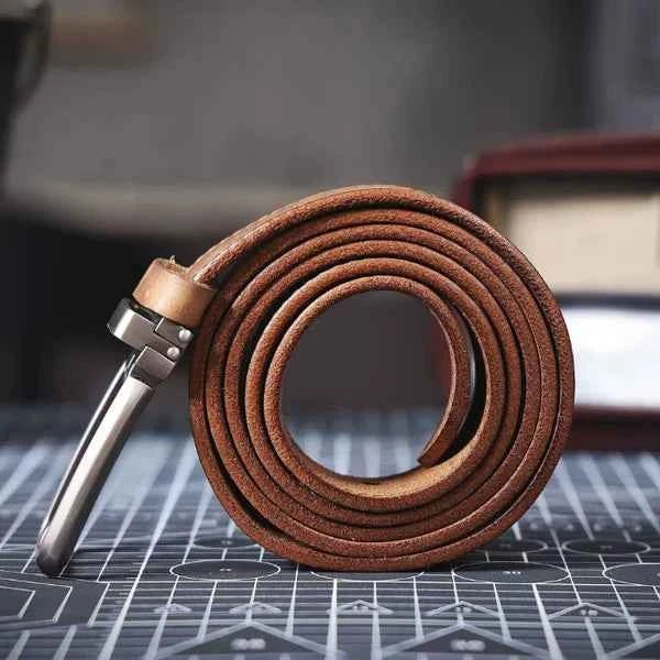 Men's Classic Leather Belt – With a Modern Buckle for Diverse Combinations and Various Occasions 21