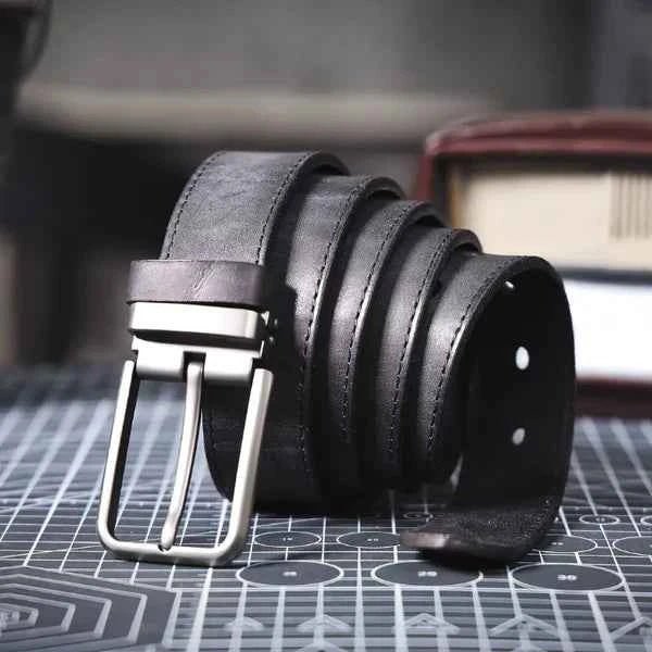 Men's Classic Leather Belt – With a Modern Buckle for Diverse Combinations and Various Occasions 6