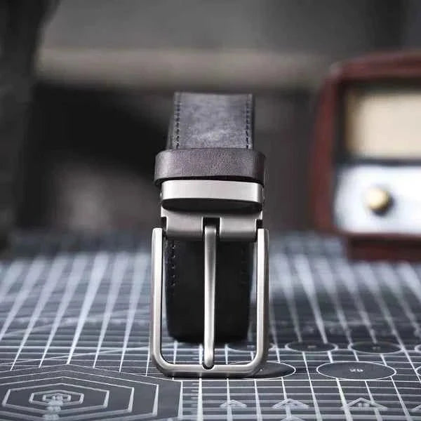 Men's Classic Leather Belt – With a Modern Buckle for Diverse Combinations and Various Occasions 8