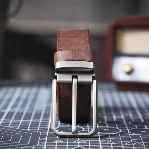 Men's Classic Leather Belt – With a Modern Buckle for Diverse Combinations and Various Occasions 9