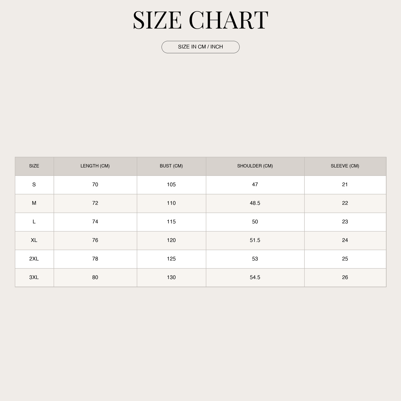 Men's Classic Short-Sleeve Polo Shirt – Slim Fit size chart