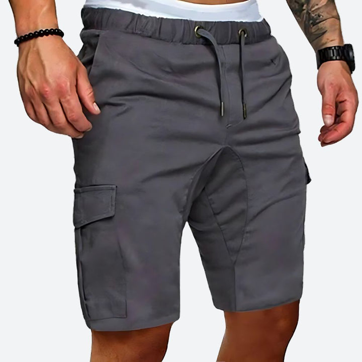 Mens_Cotton_Cargo_Shorts_With_Flap_Pockets_and_Leisure_Wear_1