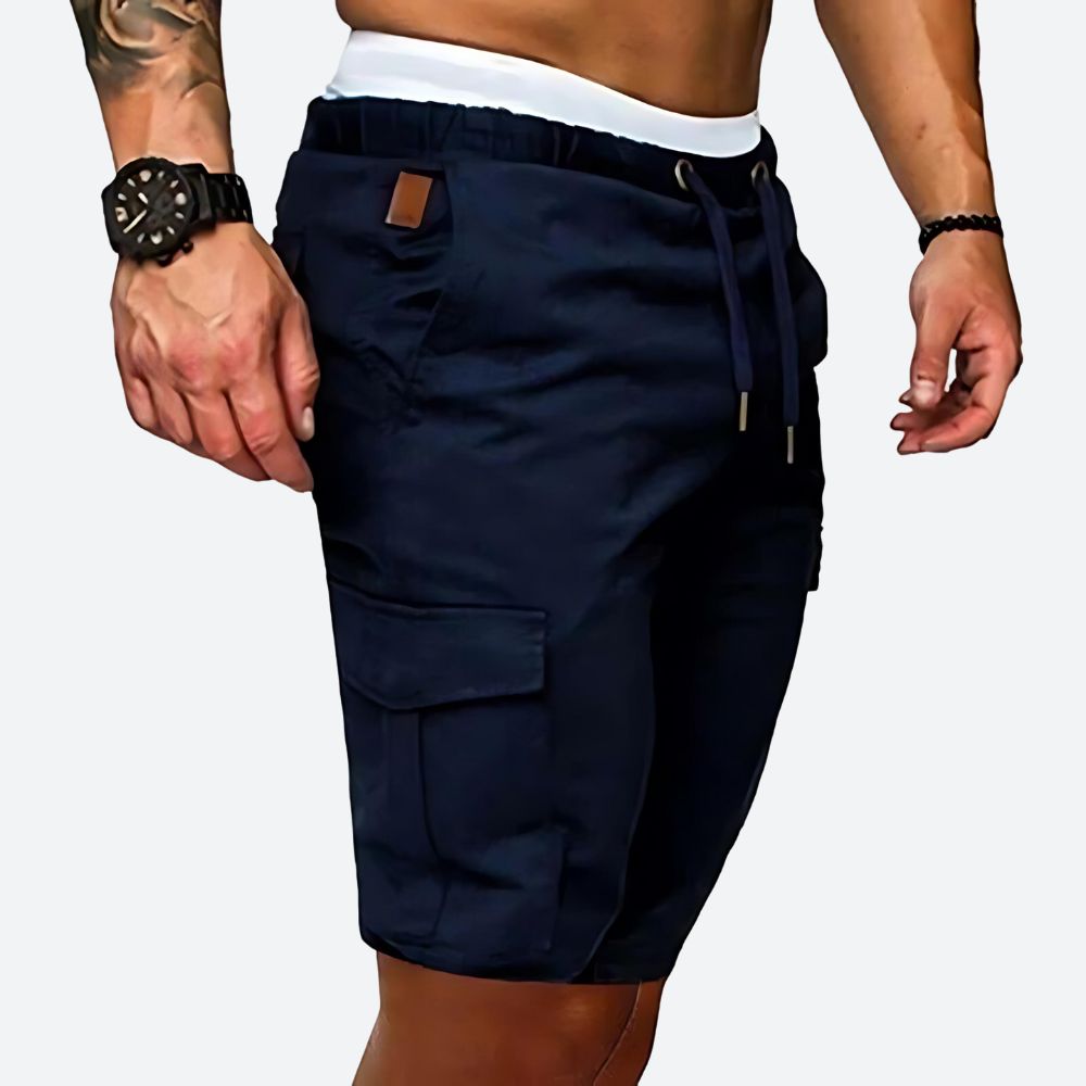 Mens_Cotton_Cargo_Shorts_With_Flap_Pockets_and_Leisure_Wear_2