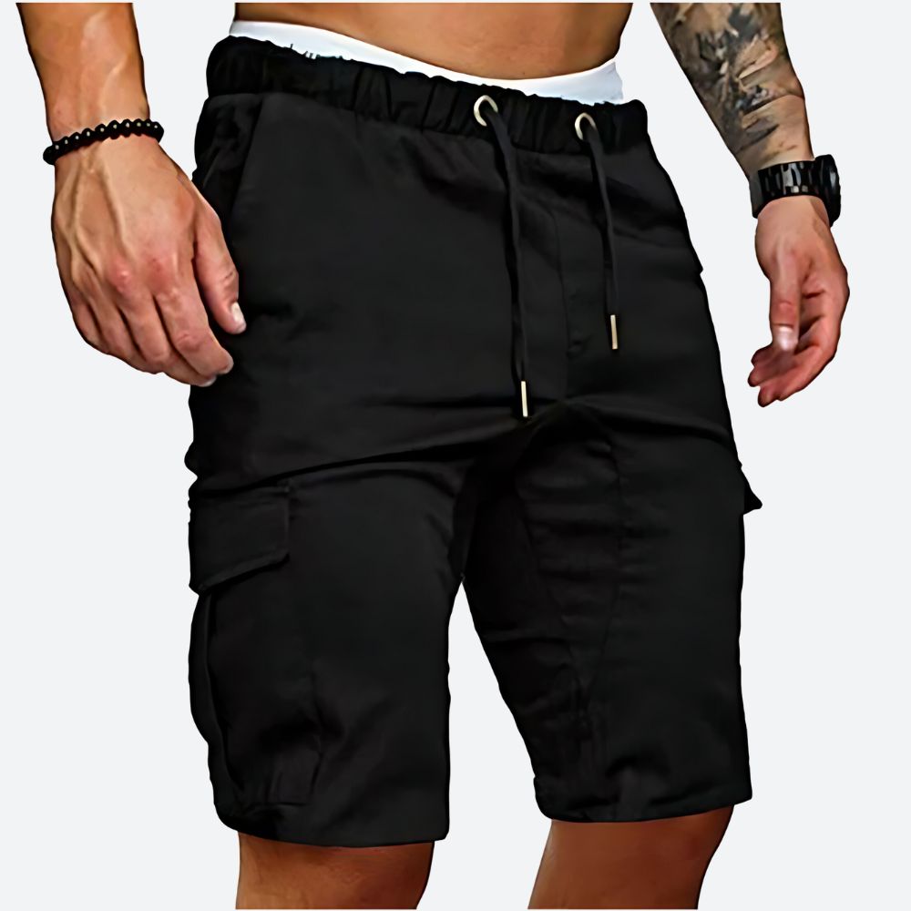 Mens_Cotton_Cargo_Shorts_With_Flap_Pockets_and_Leisure_Wear_3