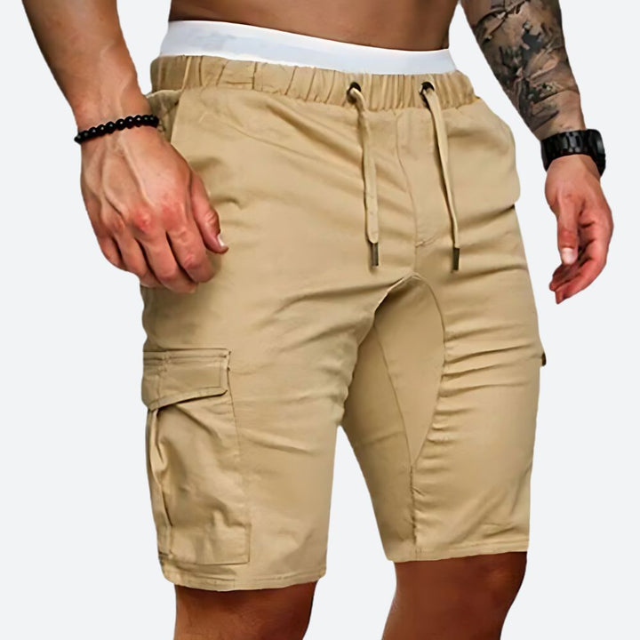 Mens_Cotton_Cargo_Shorts_With_Flap_Pockets_and_Leisure_Wear_4