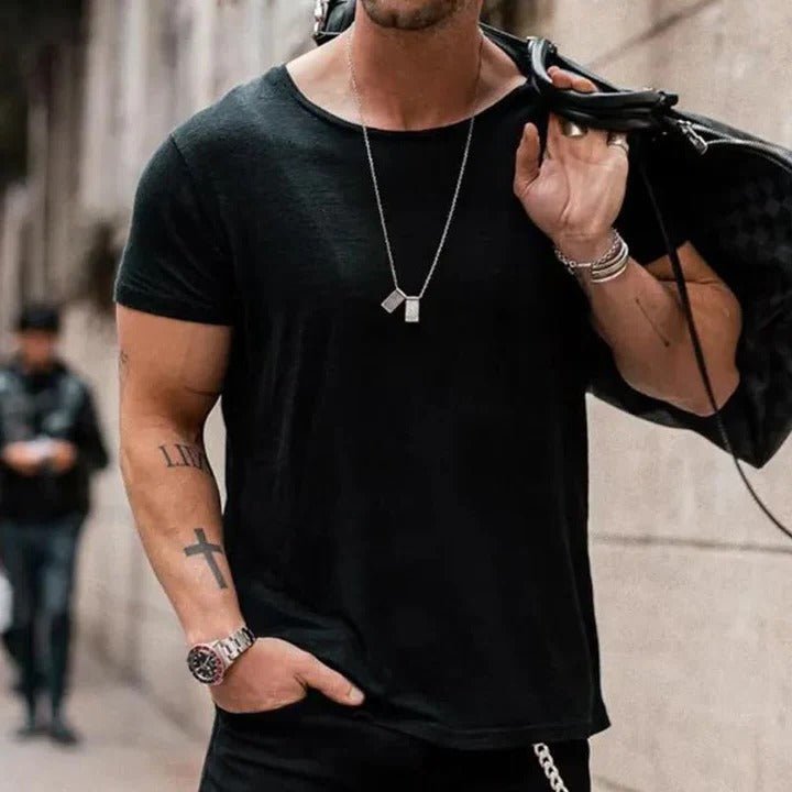 Mens_Cotton_T_Shirt_Round_Neck_with_Short_Sleeves_2