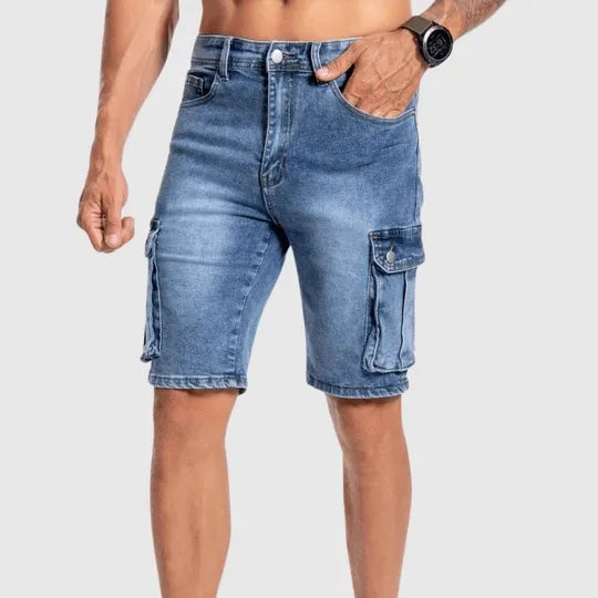 Mens_Denim_Cargo_Shorts_Multiple_Pockets_for_Summer_Wear_3