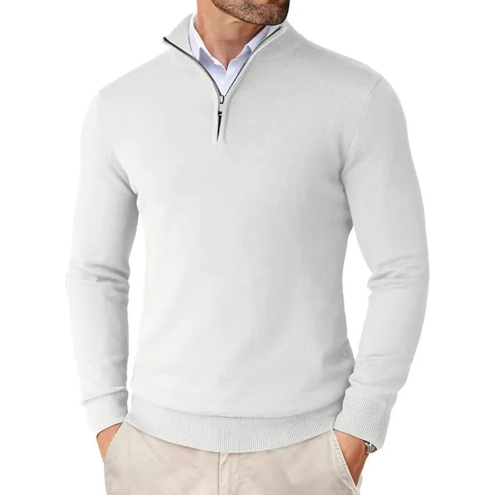 Mens_Half_Zip_Pullover_Classic_Fit_with_Stand_Up_Collar_6