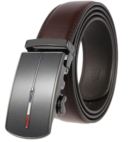 Men's Leather Belt – Automatic Buckle with Vegan Cow Leather 4