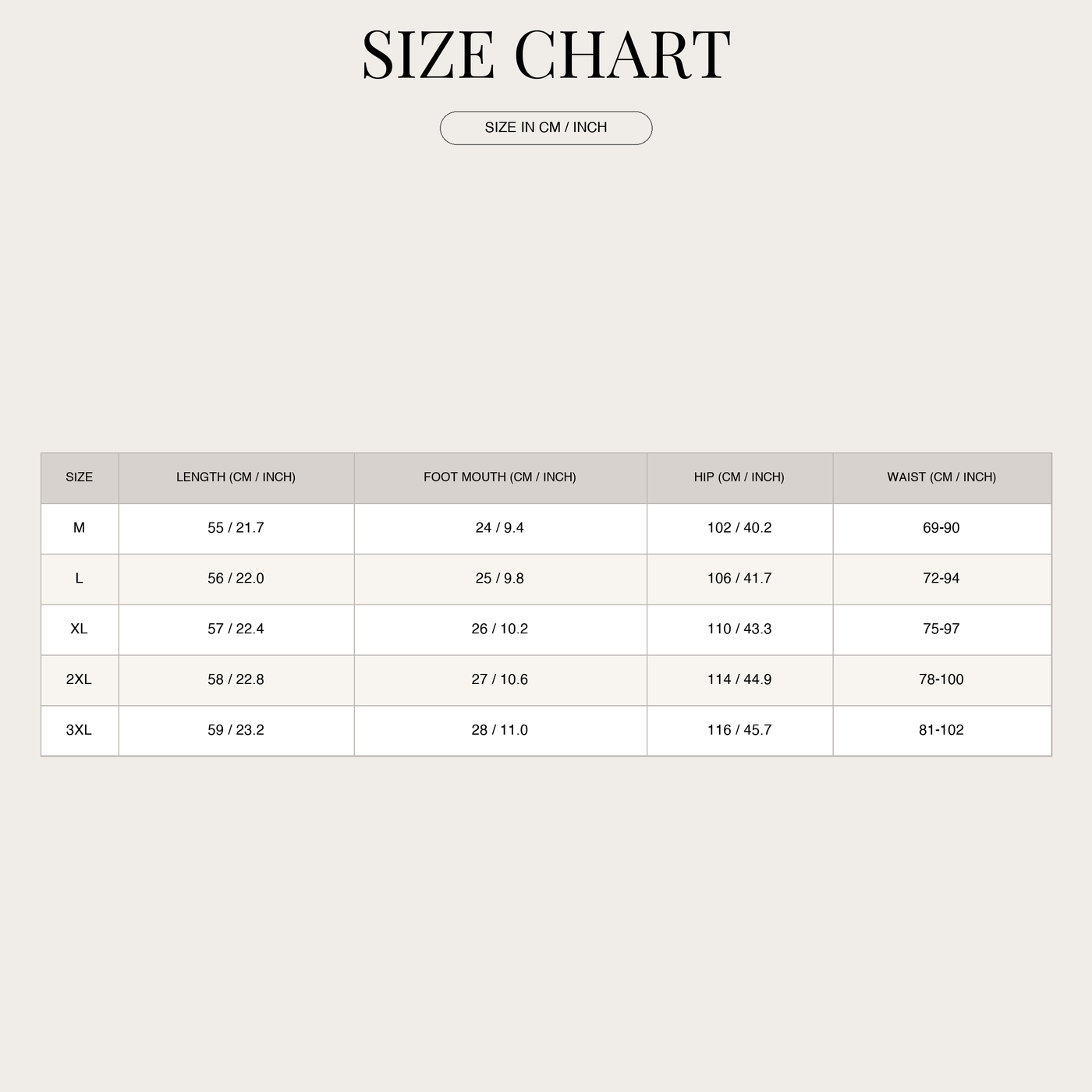 Men's Lightweight Cargo Shorts – Relaxed Cut for Summer size chart