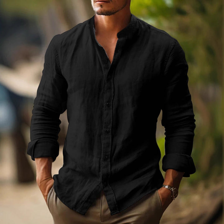 Mens_Lightweight_Shirt_Modern_Mandarin_Collar_Design_2