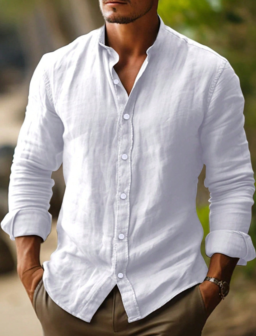 Mens_Lightweight_Shirt_Modern_Mandarin_Collar_Design_6