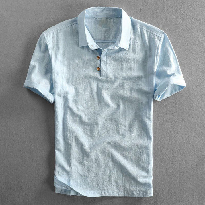 Mens_Linen_Polo_Classic_Short_Sleeve_Spread_Collar_4