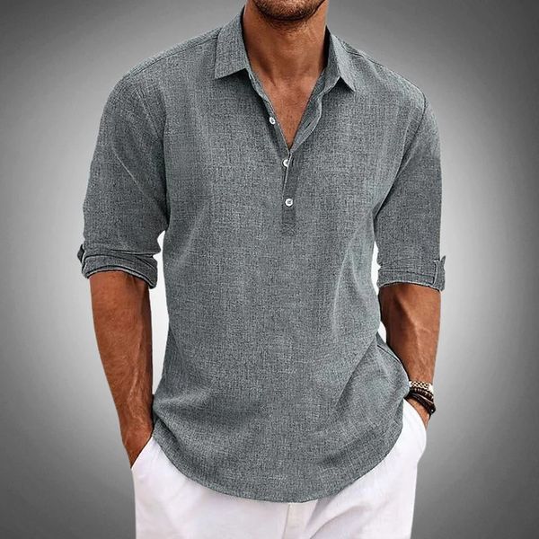 Mens_Linen_Polo_Shirt_Breathable_and_Lightweight_with_Button_3