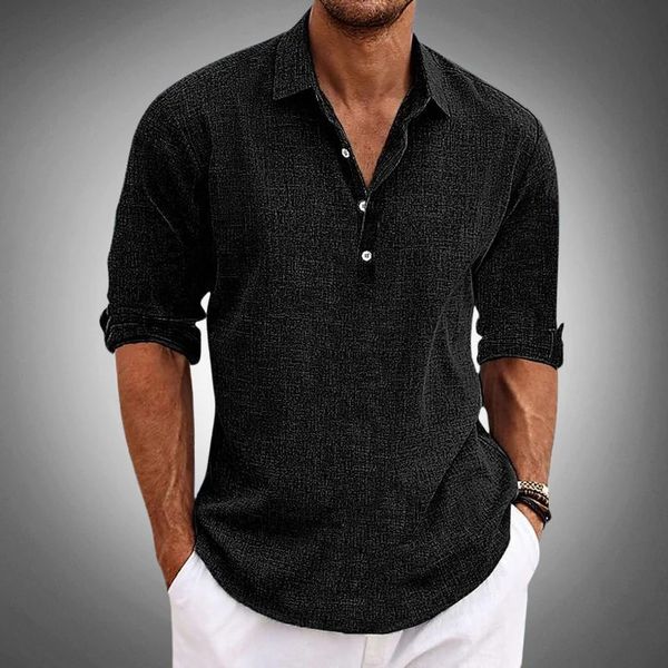 Mens_Linen_Polo_Shirt_Breathable_and_Lightweight_with_Button_4
