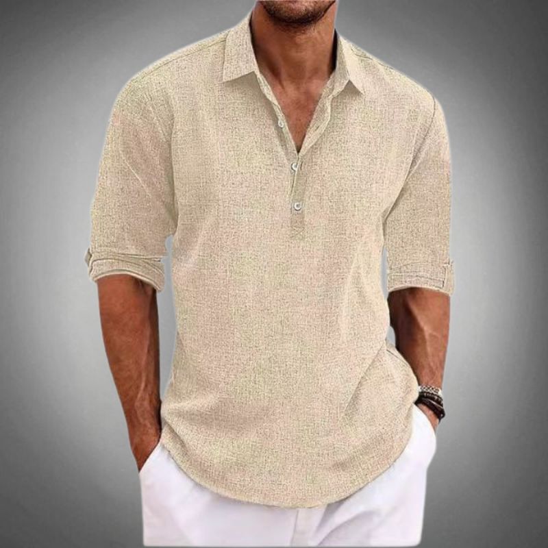 Mens_Linen_Polo_Shirt_Breathable_and_Lightweight_with_Button_5