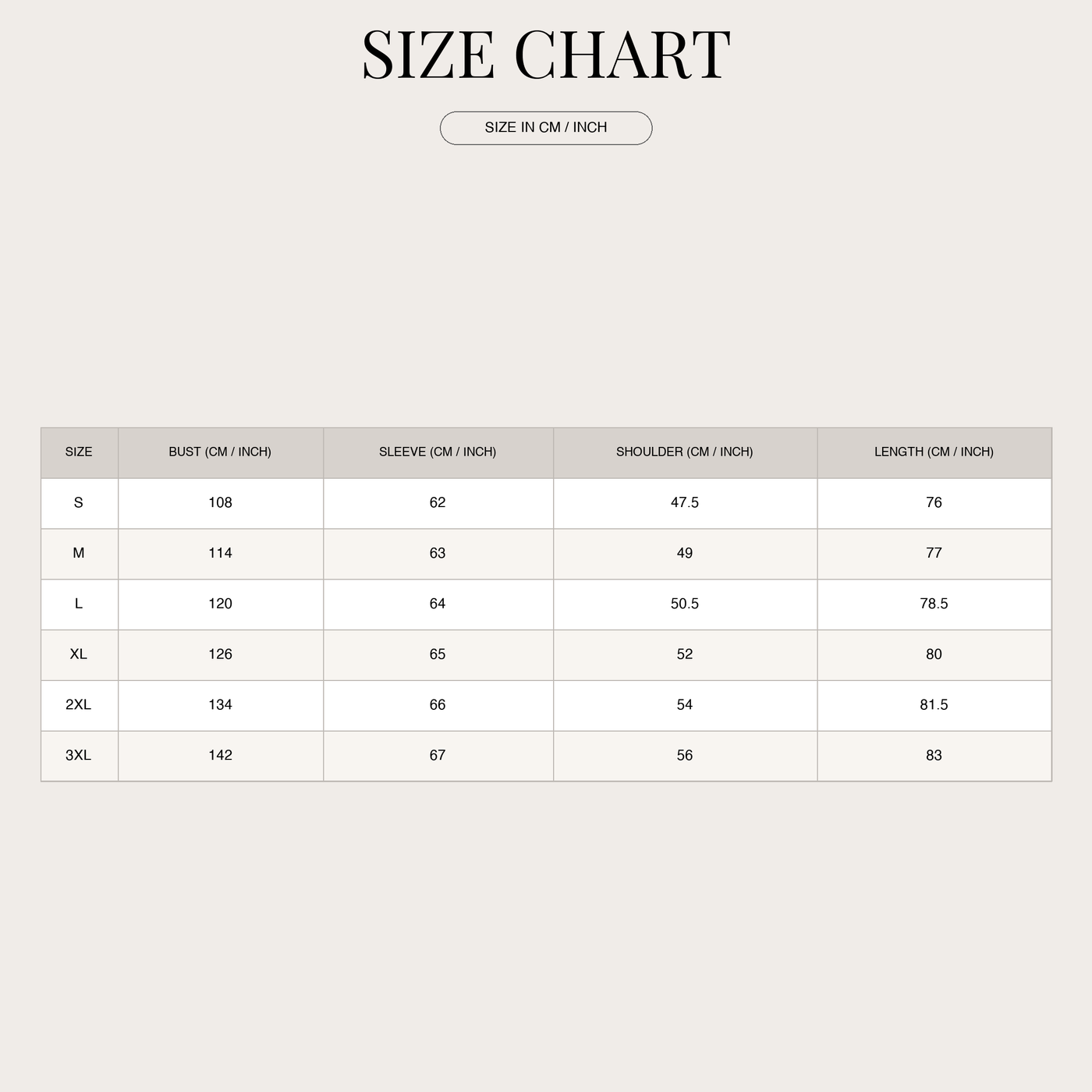Men's Linen Polo Shirt – Breathable and Lightweight with Button size chart