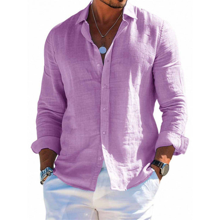 Mens_Linen_Shirt_With_Button_Placket_and_Long_Sleeves_4