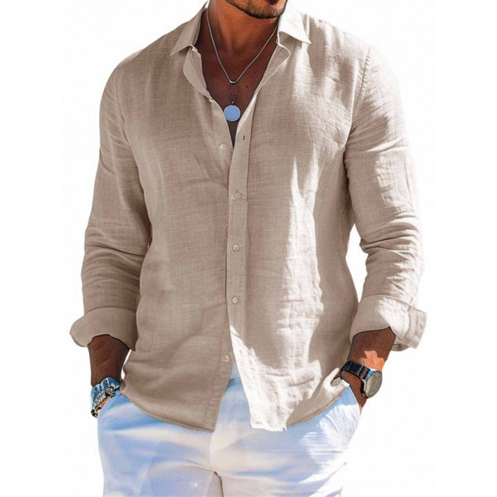 Mens_Linen_Shirt_With_Button_Placket_and_Long_Sleeves_5