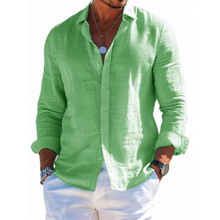 Mens_Linen_Shirt_With_Button_Placket_and_Long_Sleeves_6