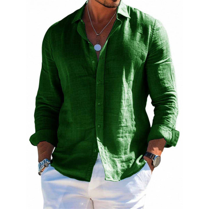 Mens_Linen_Shirt_With_Button_Placket_and_Long_Sleeves_7