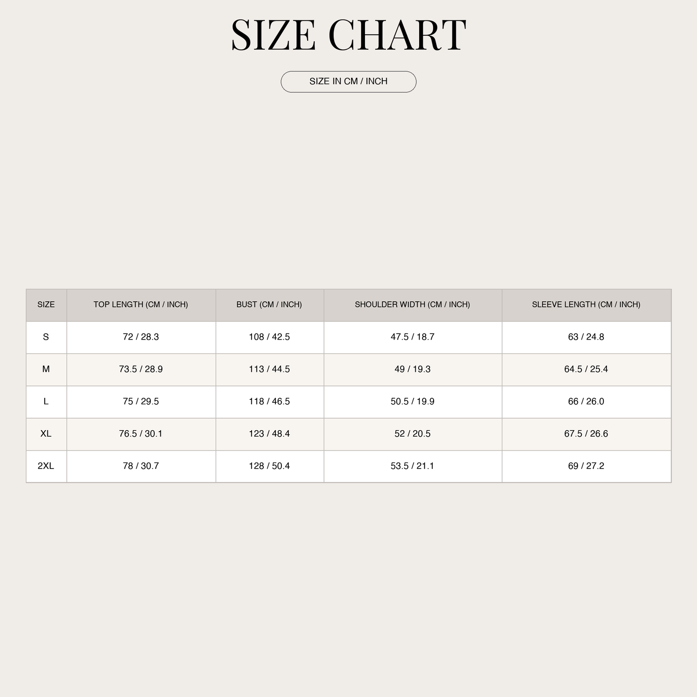 Men's Linen Shirt and Pants Set – Lightweight Summer Outfit size chart